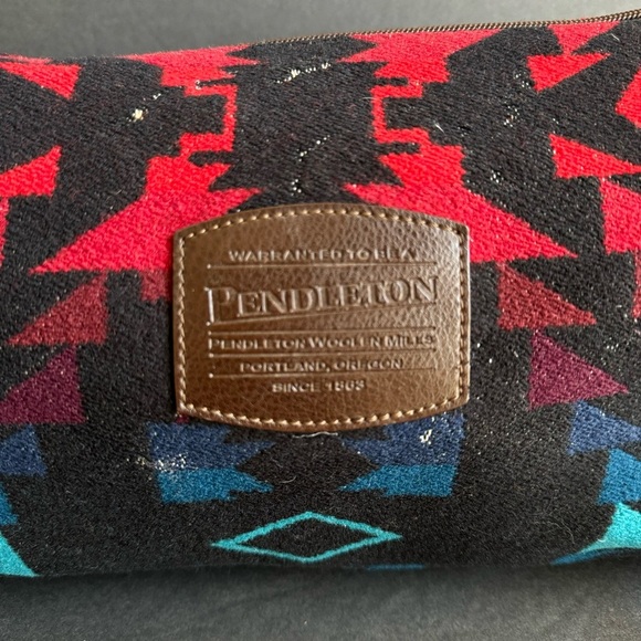 Pendleton Wool Shoulder Bag Navajo Print Multicolor Black Southwestern Western - Picture 5 of 16